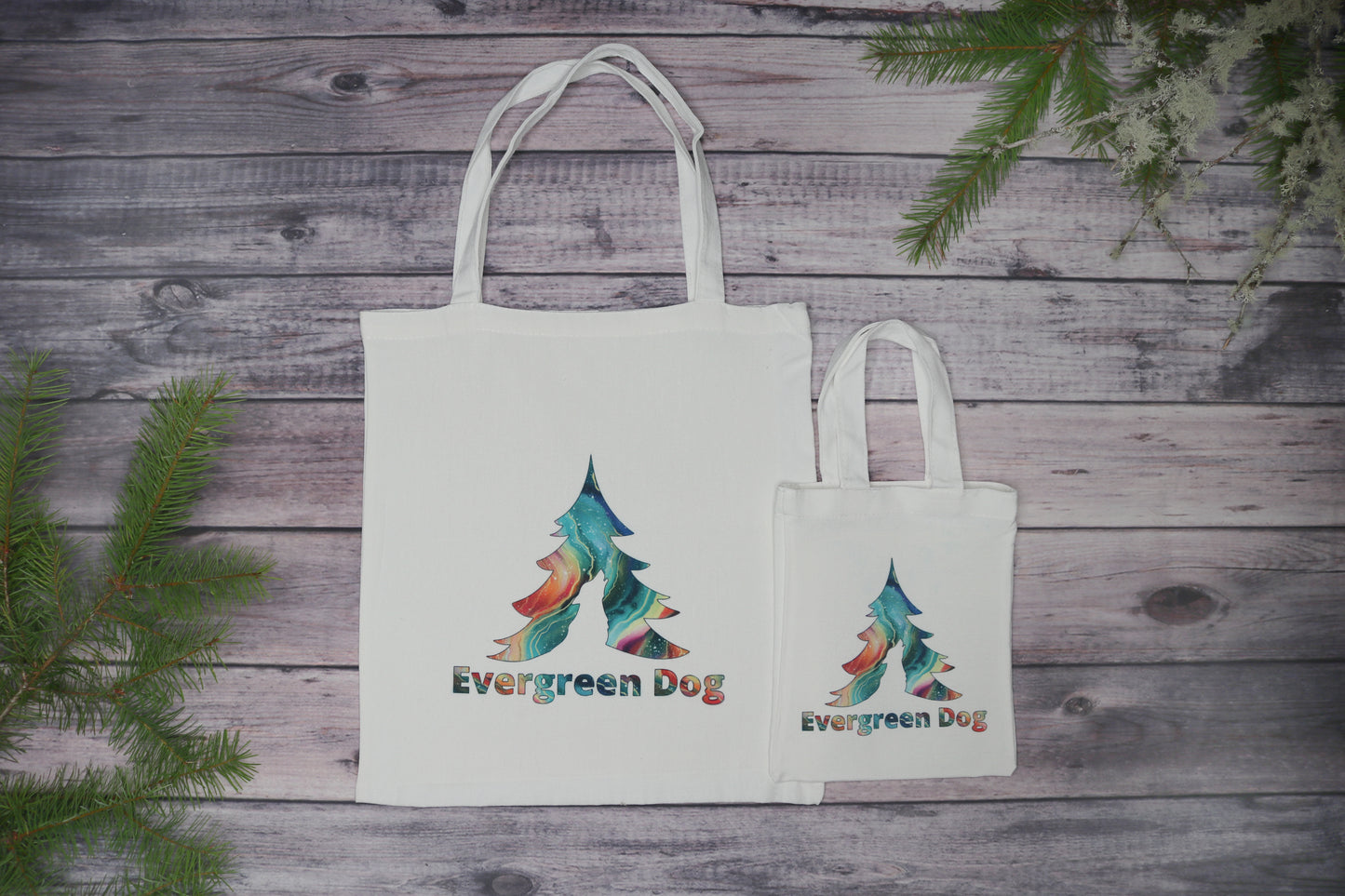 Arctic Cosmos Canvas Totes