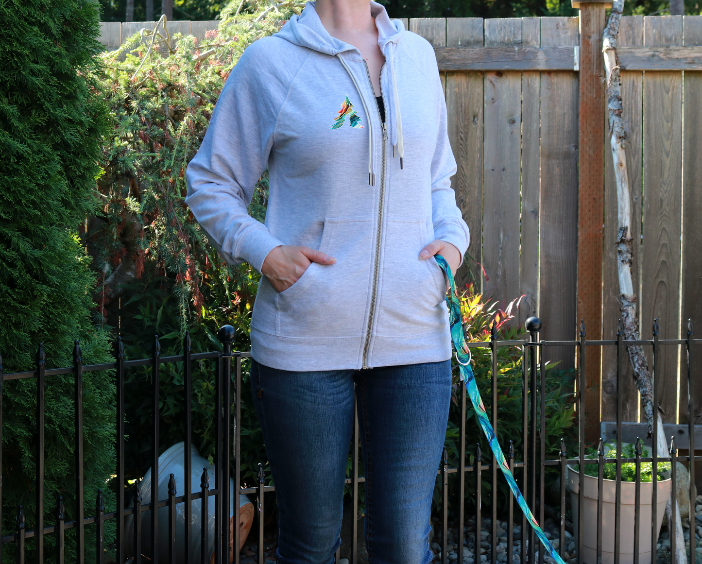 Arctic Cosmos Lightweight Terry Zip-Up Hoodie