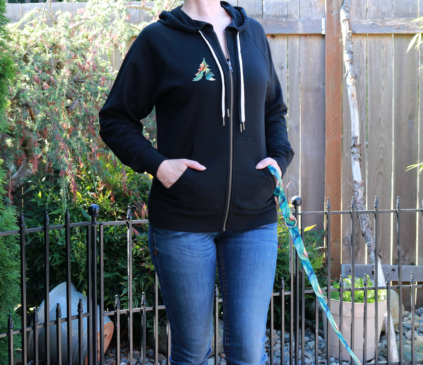 Arctic Cosmos Lightweight Terry Zip-Up Hoodie