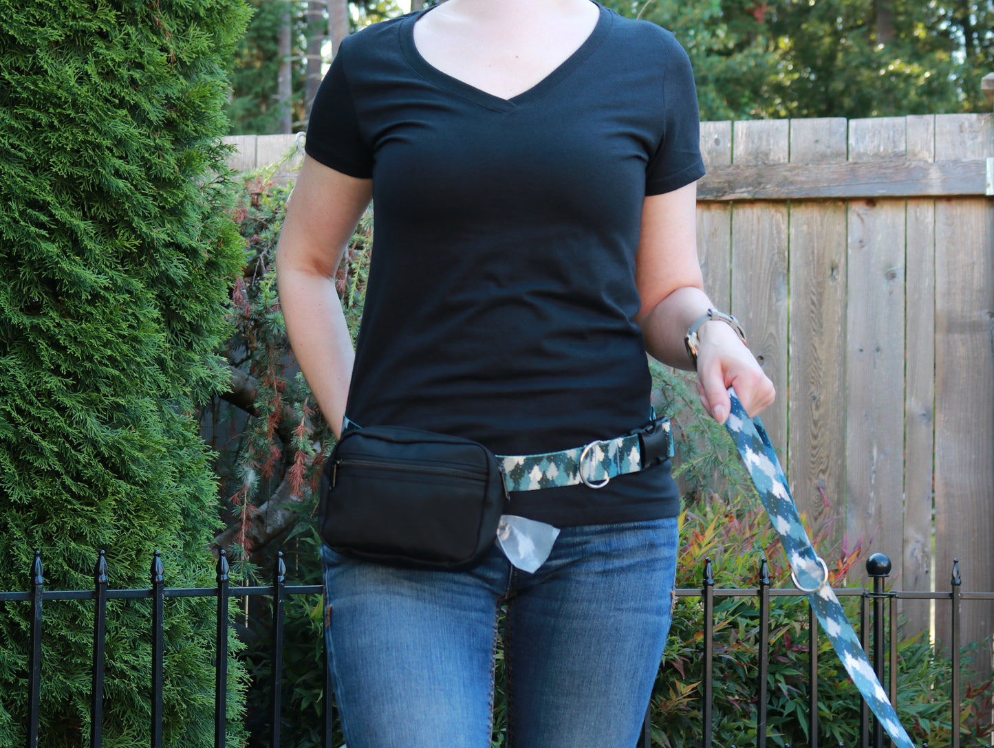 Blue Camo Trees Fanny Pack