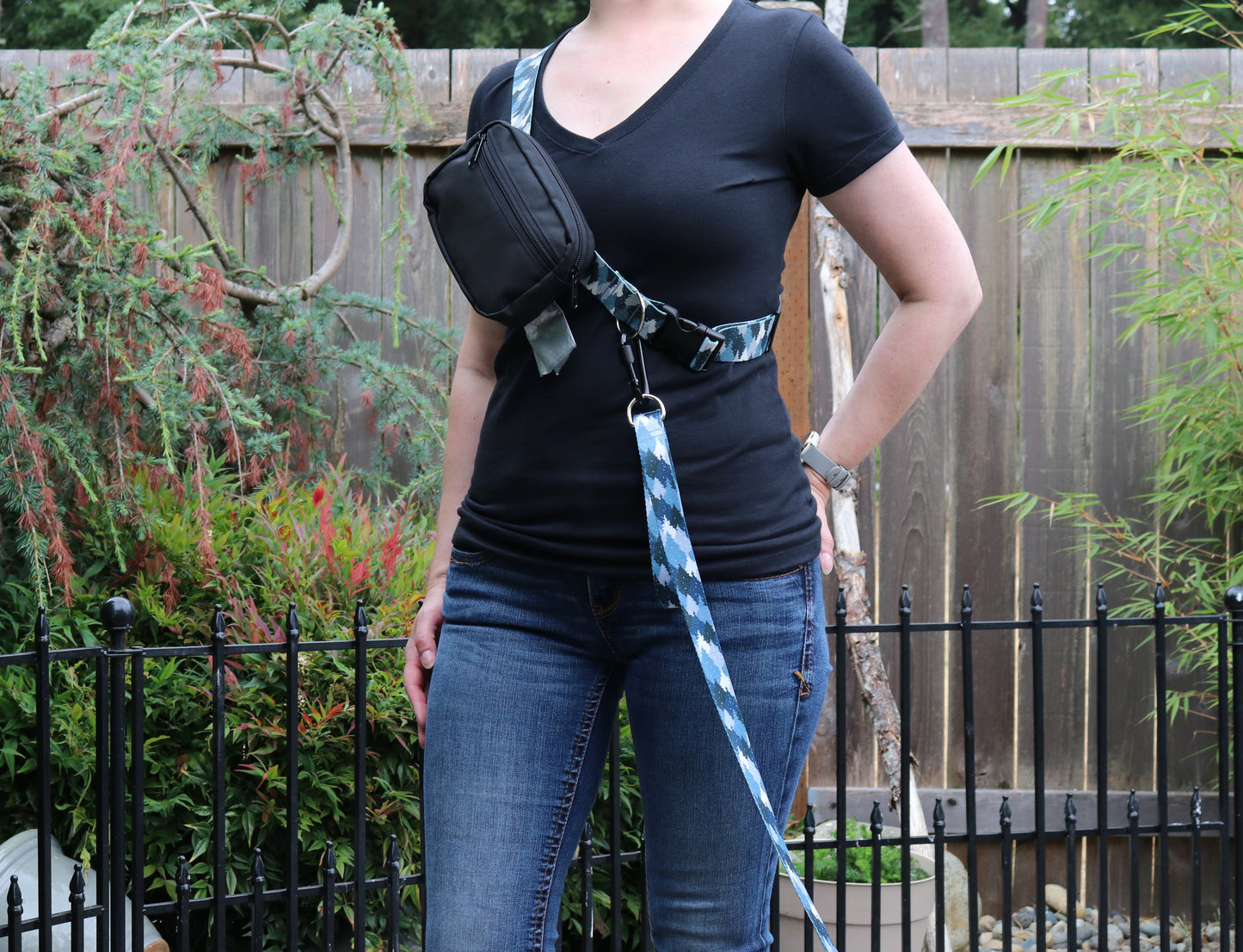 Blue Camo Trees Fanny Pack