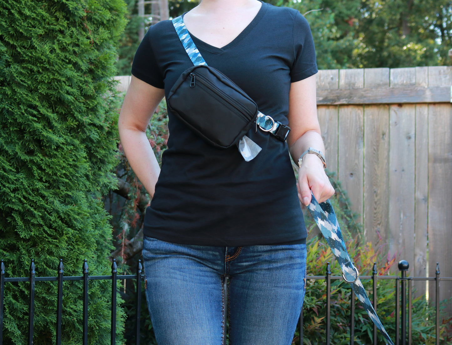 Blue Camo Trees Fanny Pack
