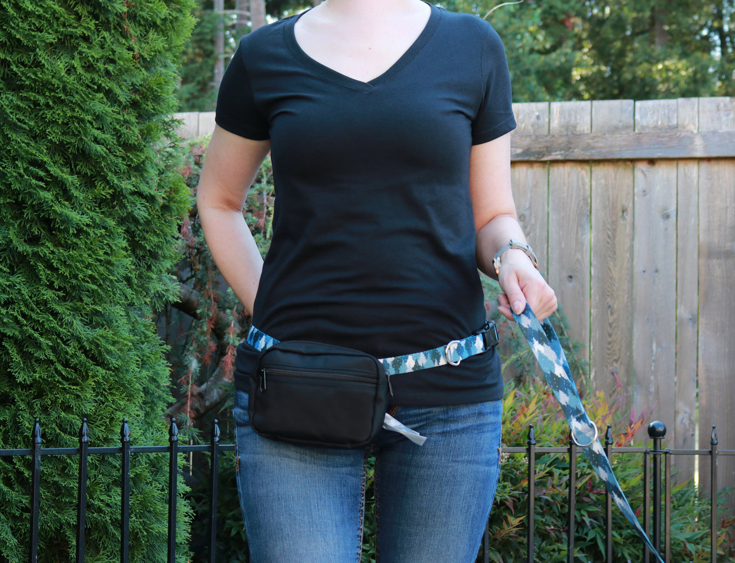 Blue Camo Trees Fanny Pack