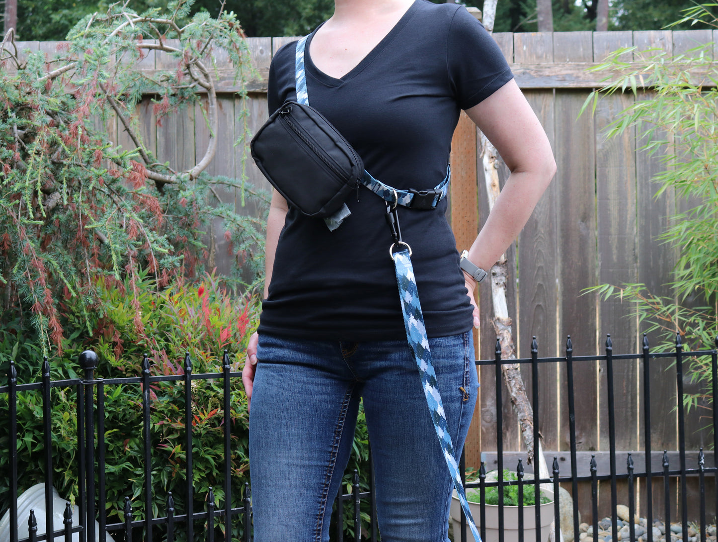 Blue Camo Trees Fanny Pack