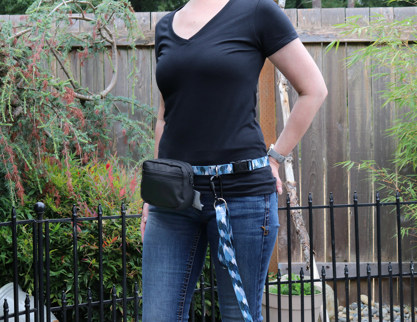 Blue Camo Trees Fanny Pack