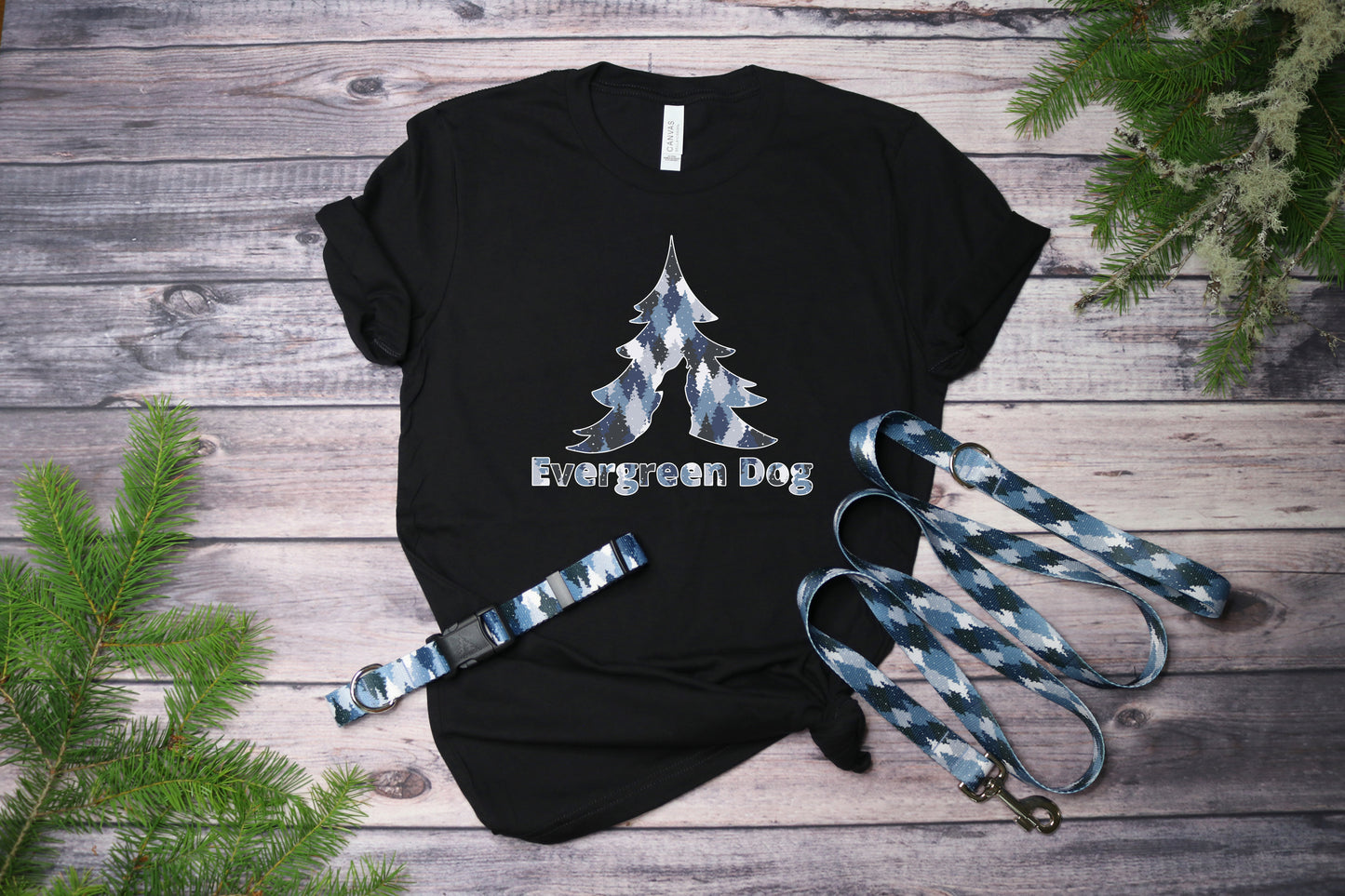 Blue Camo Trees T-Shirt