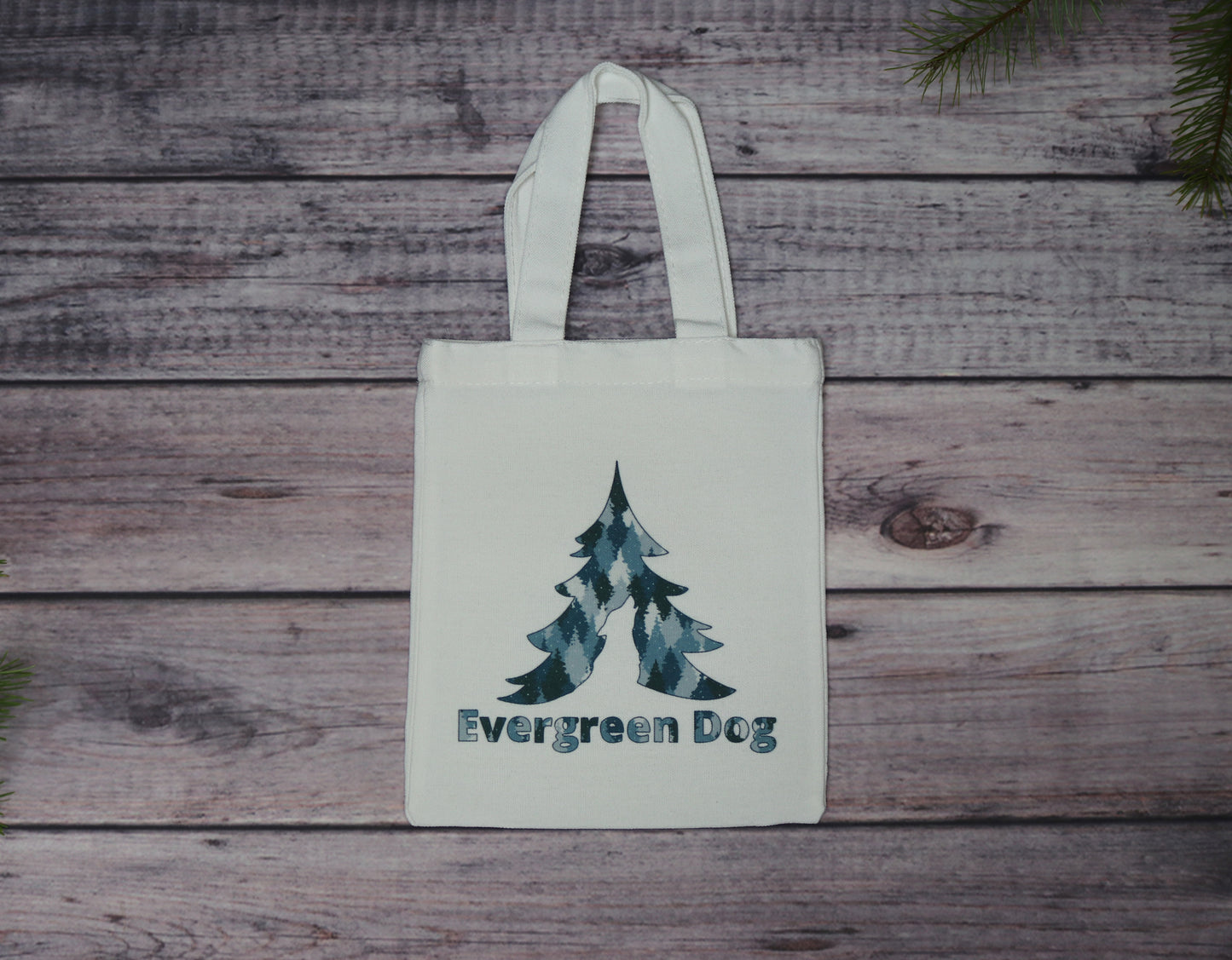 Blue Camo Trees Canvas Totes