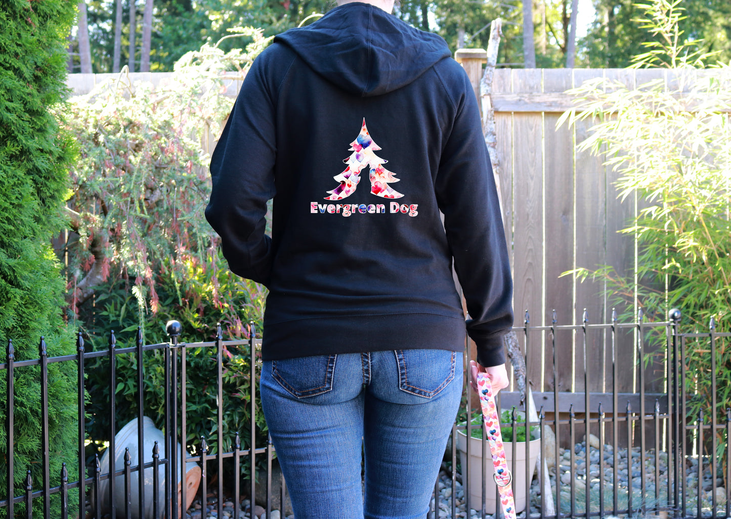 Dancing Hearts Lightweight Terry Zip-Up Hoodie