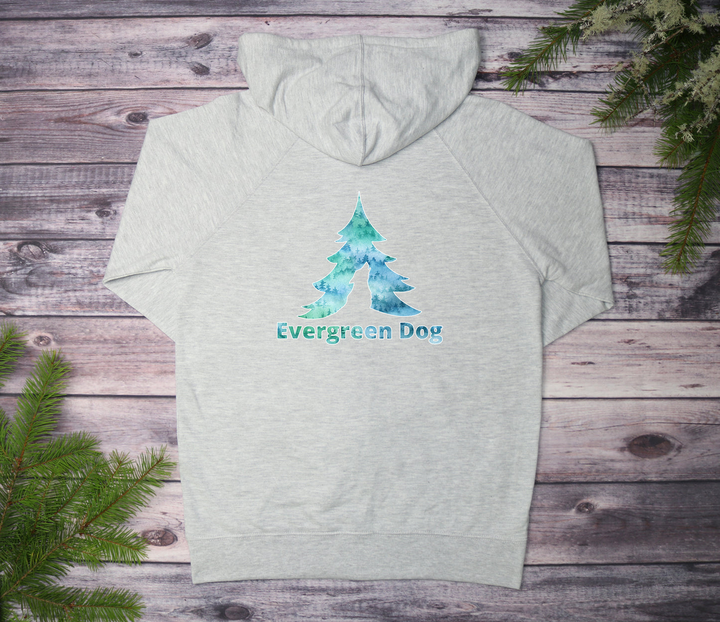 Foggy Morning Lightweight Terry Zip-Up Hoodie