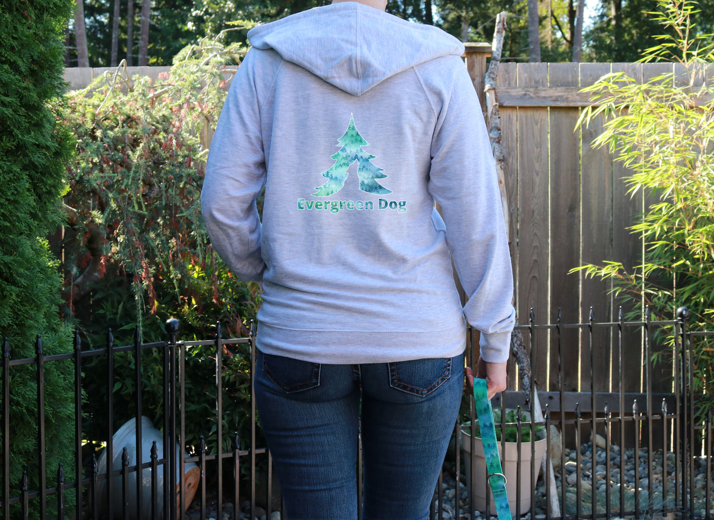 Foggy Morning Lightweight Terry Zip-Up Hoodie