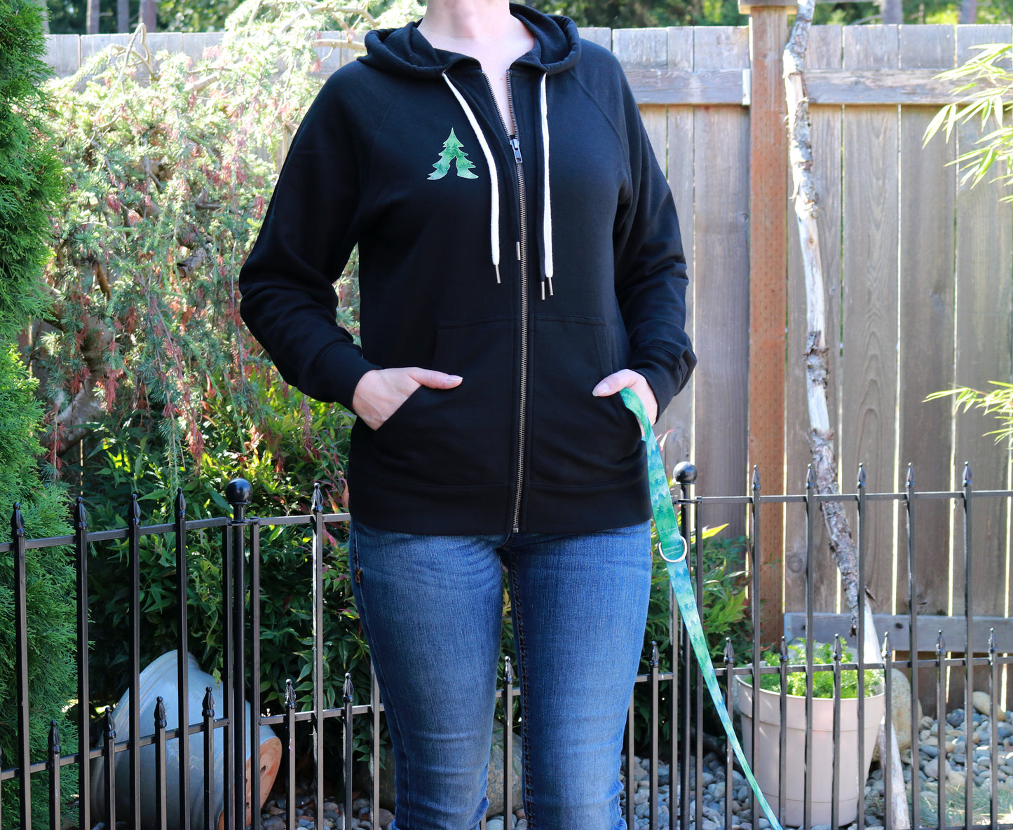 Foggy Morning Lightweight Terry Zip-Up Hoodie