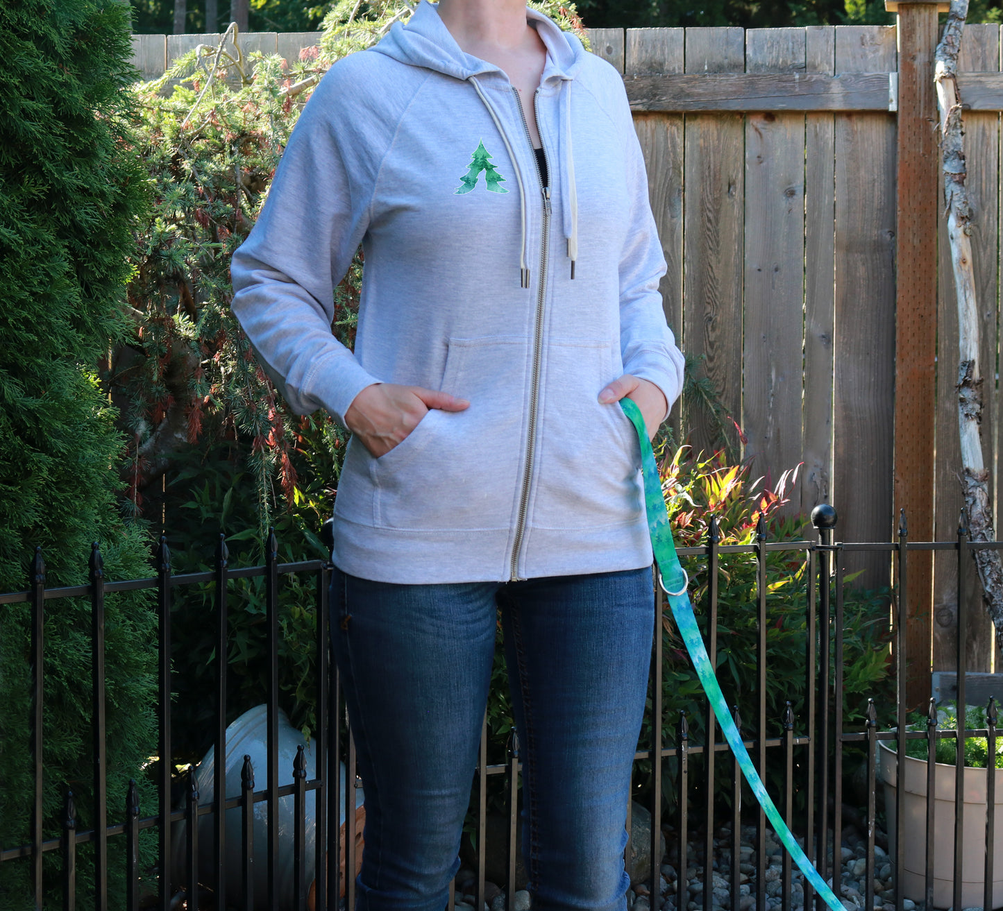 Foggy Morning Lightweight Terry Zip-Up Hoodie