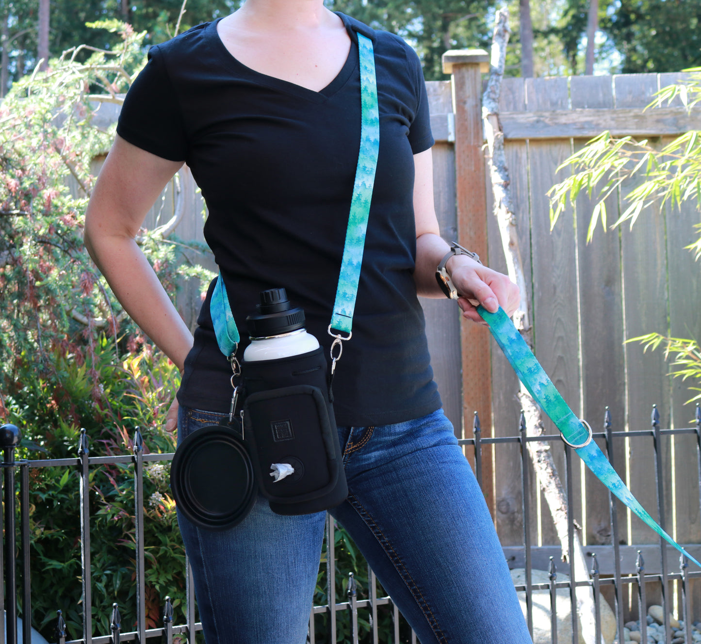 Foggy Morning Crossbody Water Bottle Holder