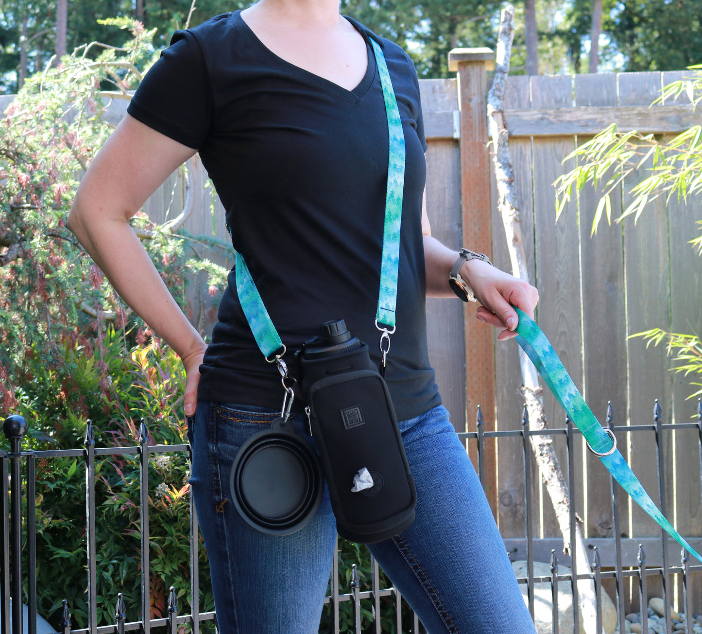 Foggy Morning Crossbody Water Bottle Holder