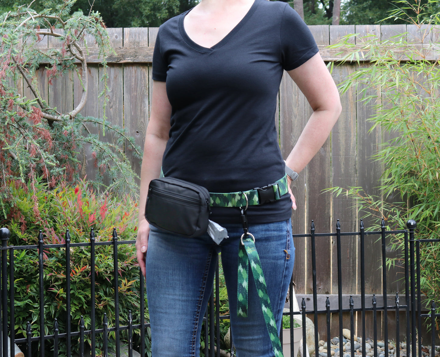 Green Camo Trees Fanny Pack