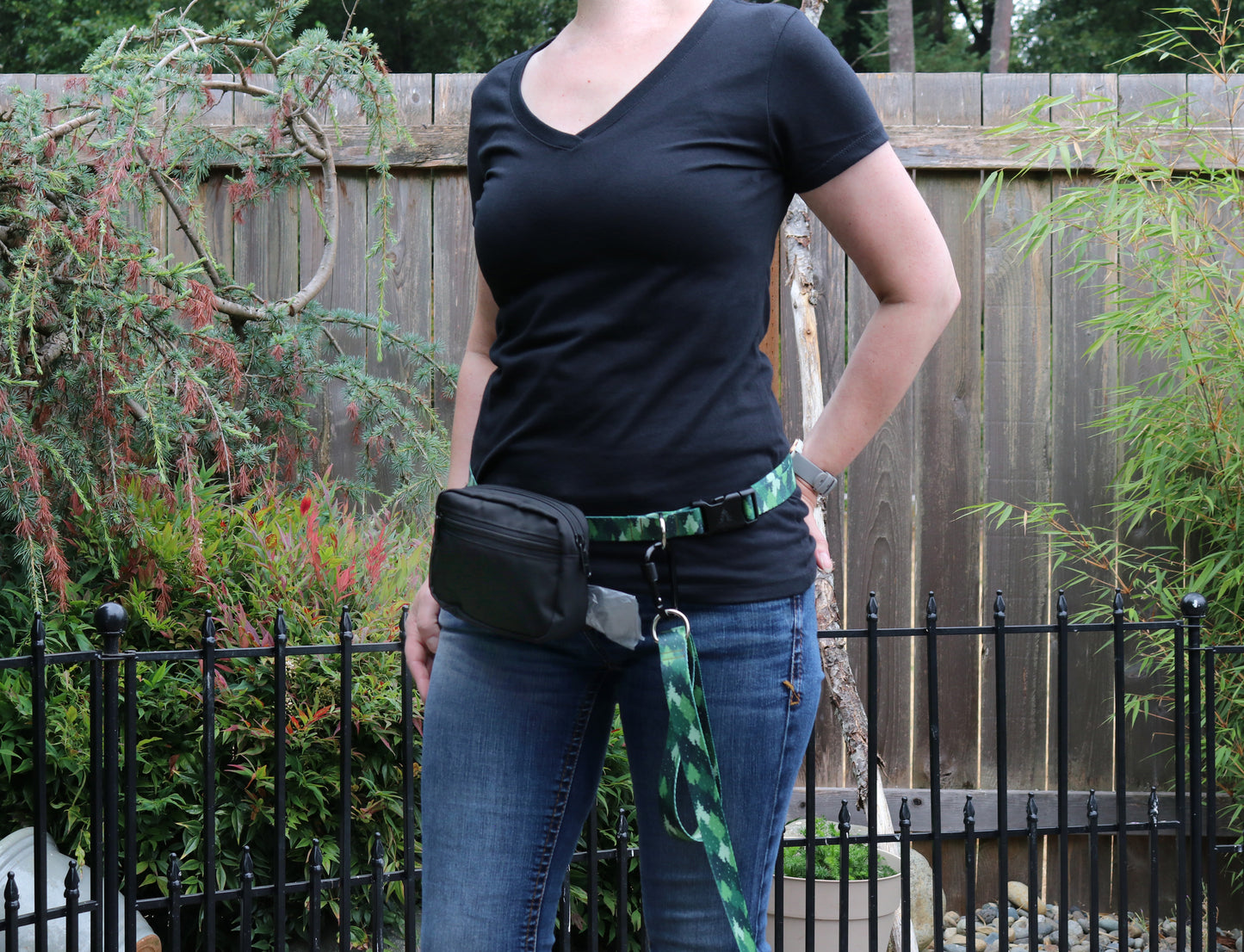 Green Camo Trees Fanny Pack