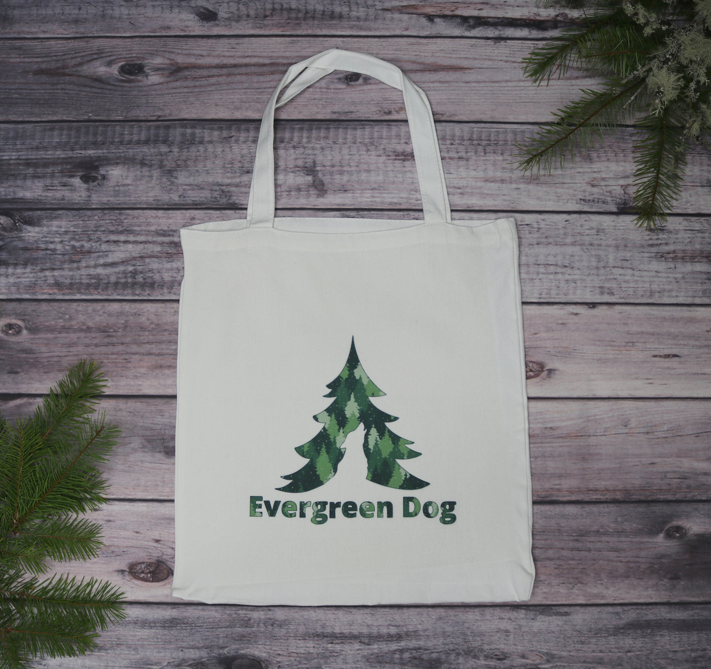 Green Camo Trees Canvas Totes