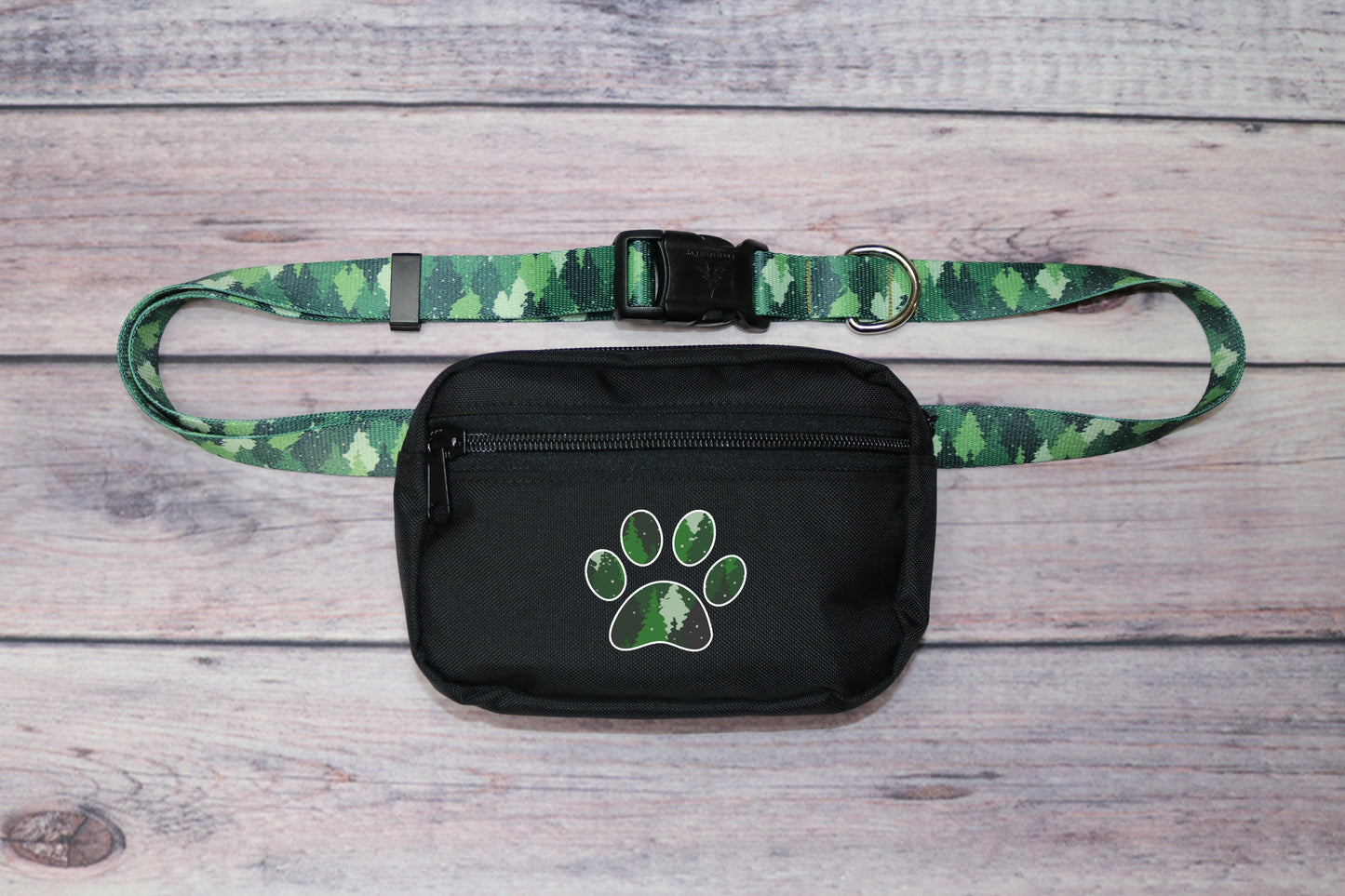 Green Camo Trees Fanny Pack