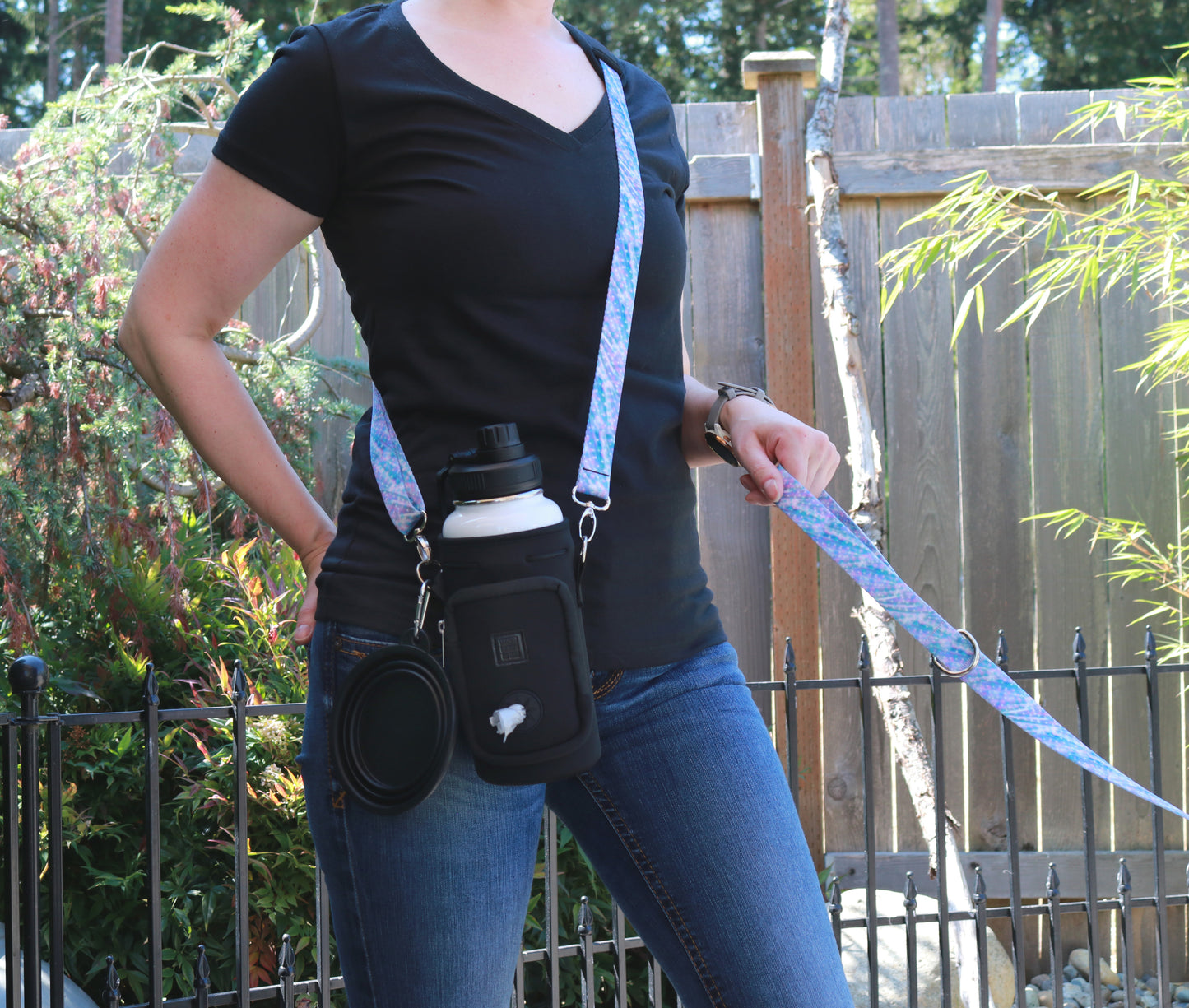 Pastel Storm Crossbody Water Bottle Holder