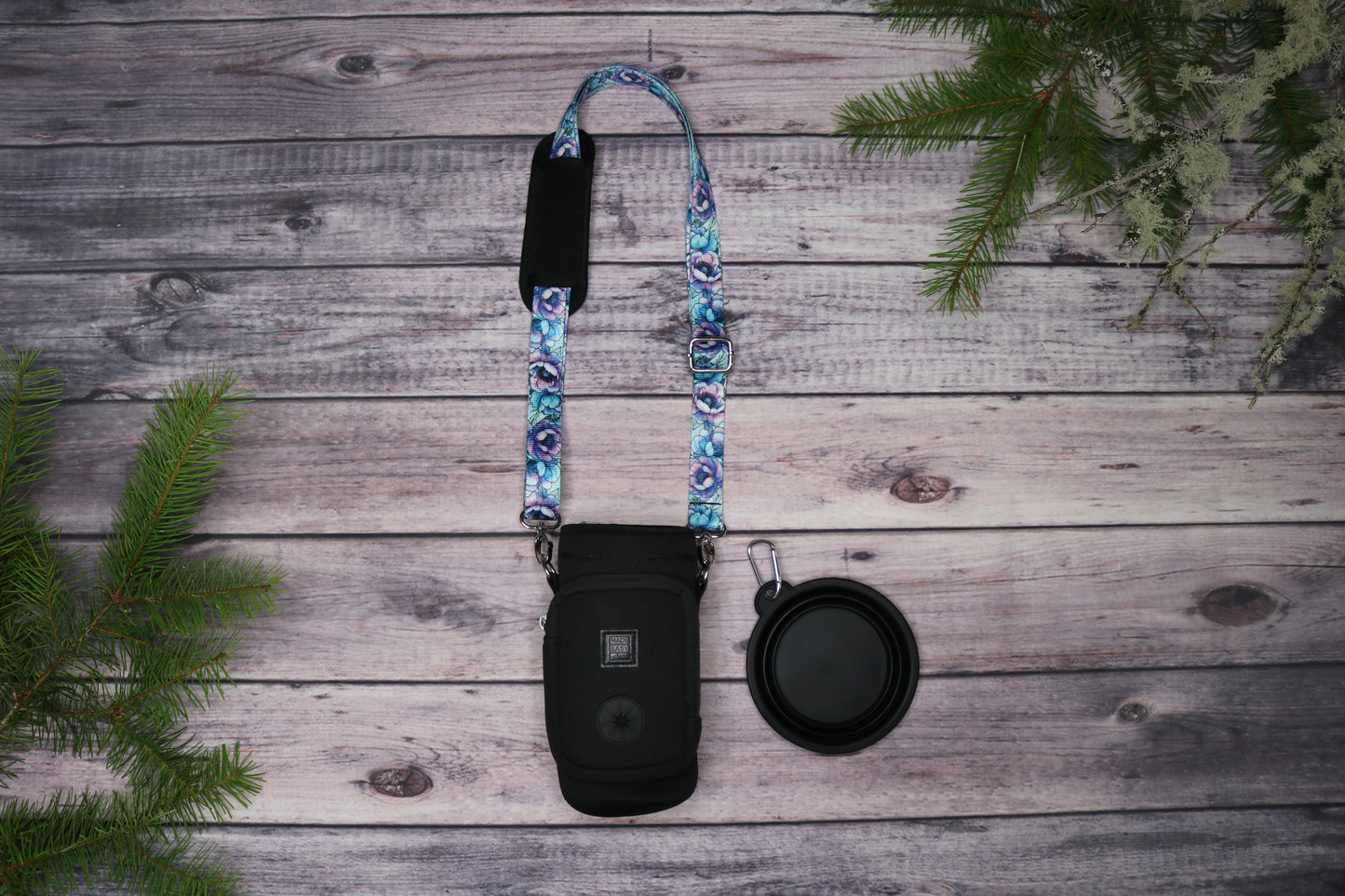 Peony Fantasy Crossbody Water Bottle Holder