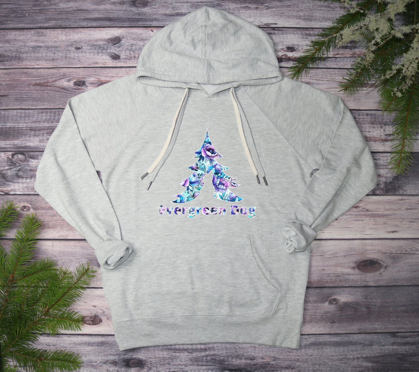 Peony Fantasy Lightweight Terry Pull-Over Hoodie