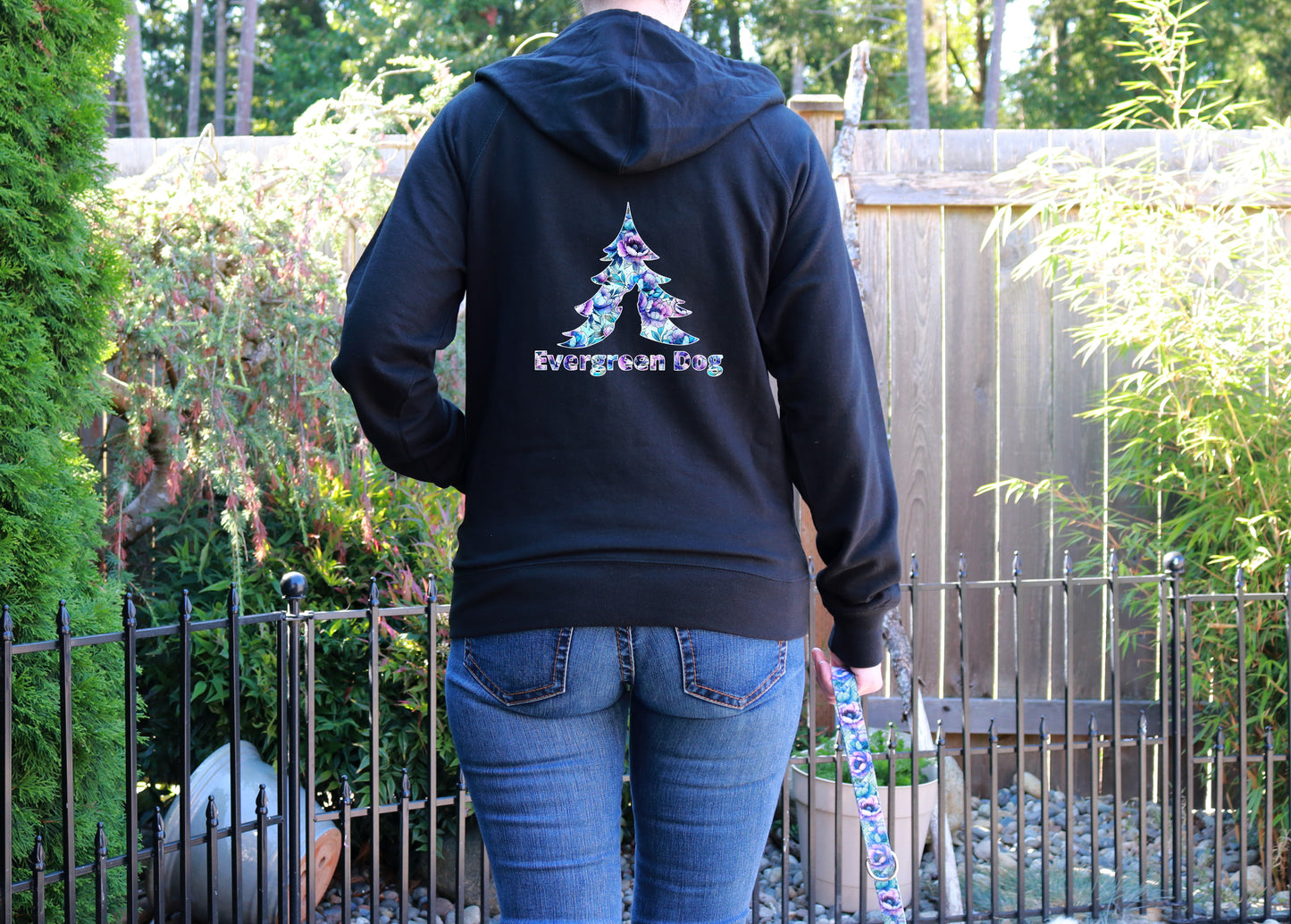 Peony Fantasy Lightweight Terry Zip-Up Hoodie