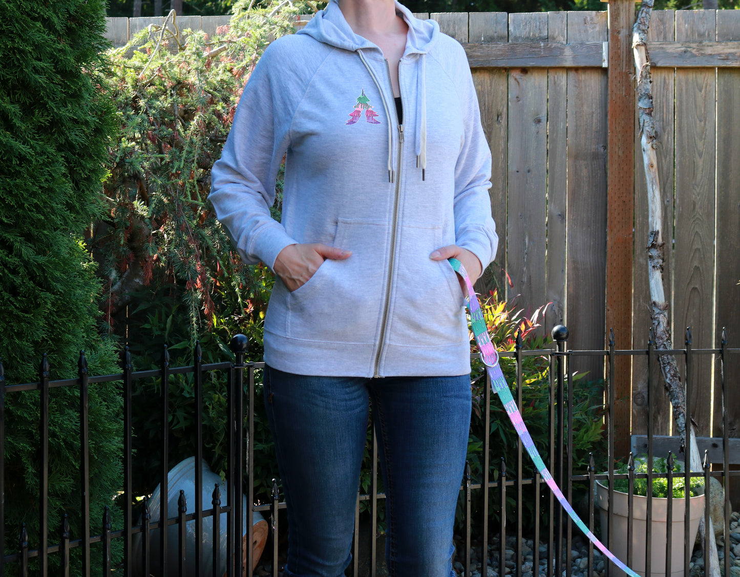 Playful Drips Lightweight Terry Zip-Up Hoodie