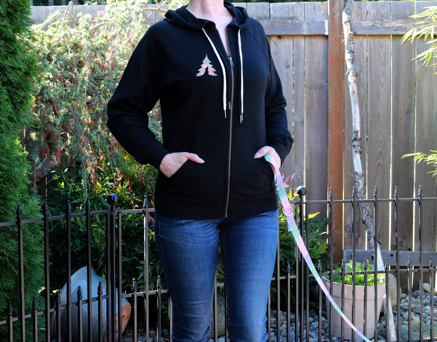 Playful Drips Lightweight Terry Zip-Up Hoodie
