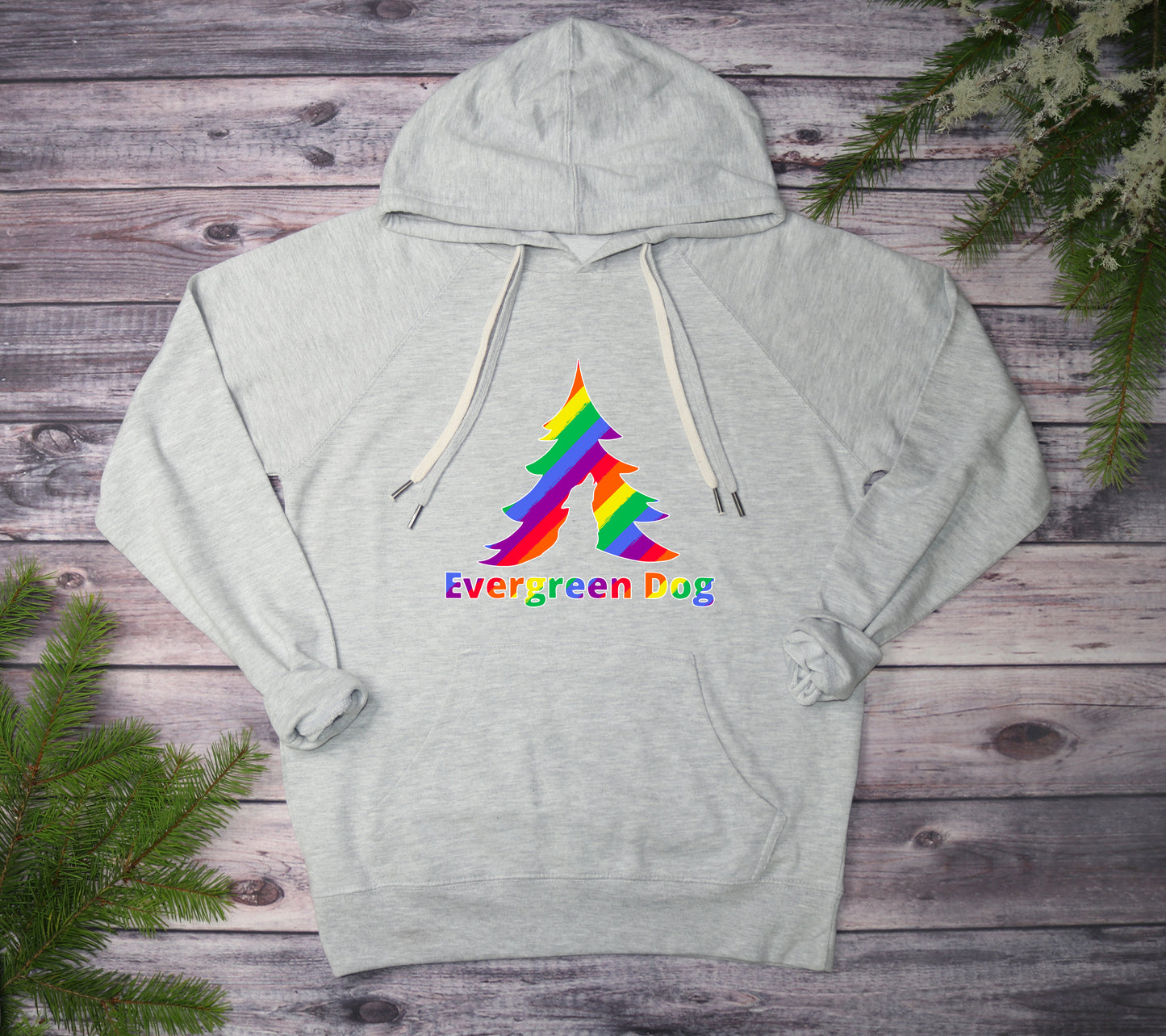 Pride Rainbow Lightweight Terry Pull-Over Hoodie