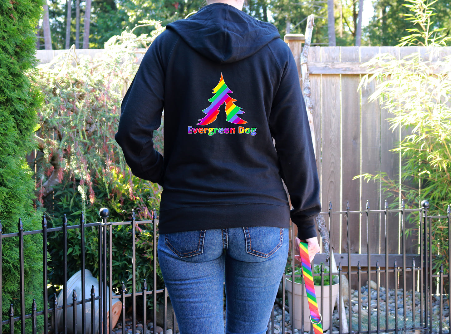 Pride Rainbow Lightweight Terry Zip-Up Hoodie