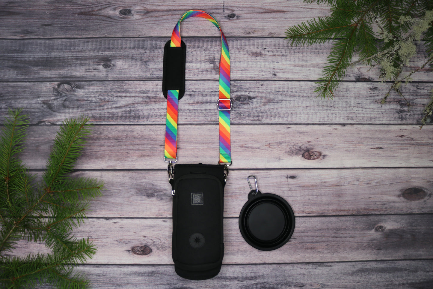 Pride Rainbow Crossbody Water Bottle Holder