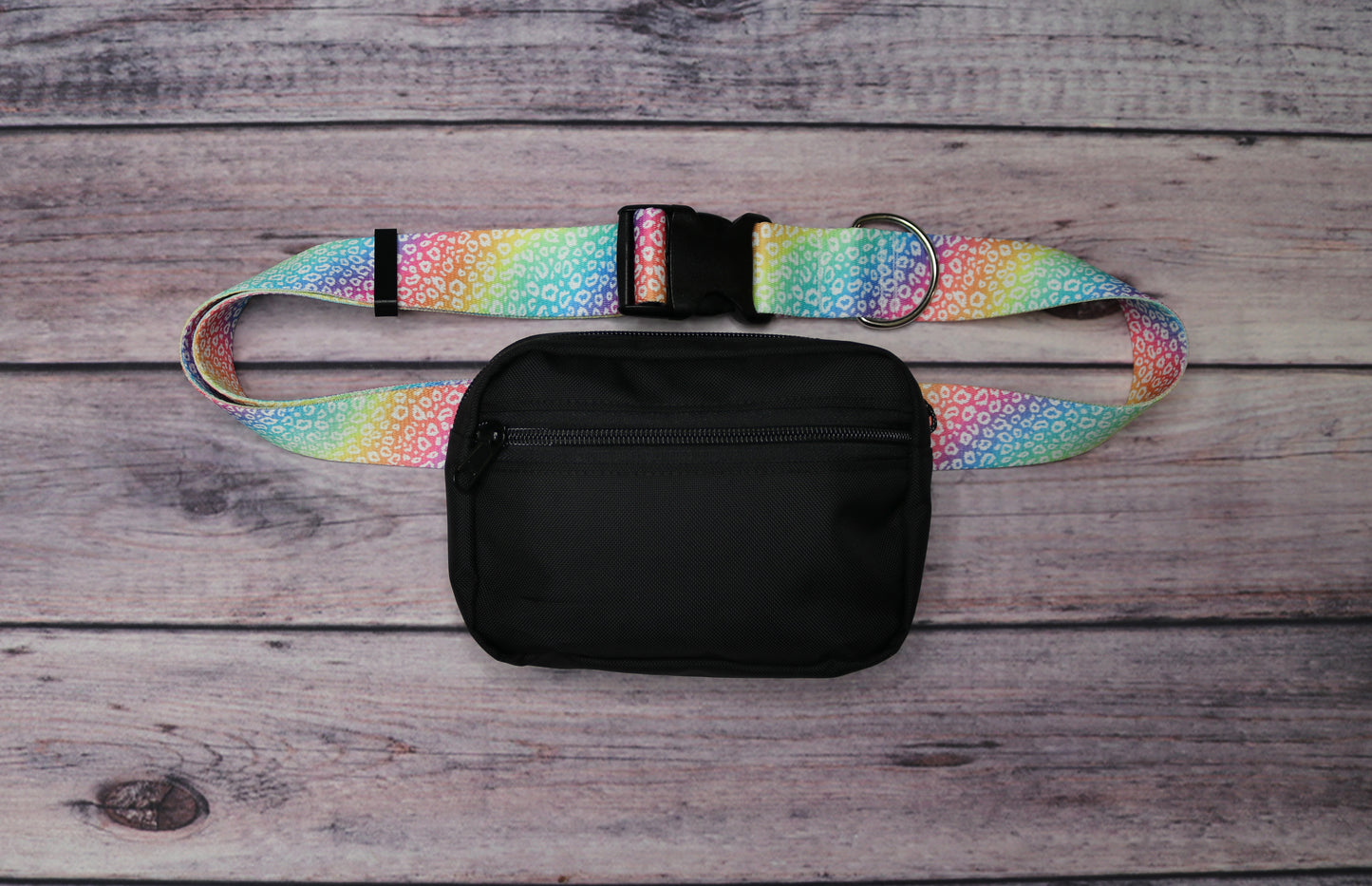 Rainbow Leopard Fanny Pack