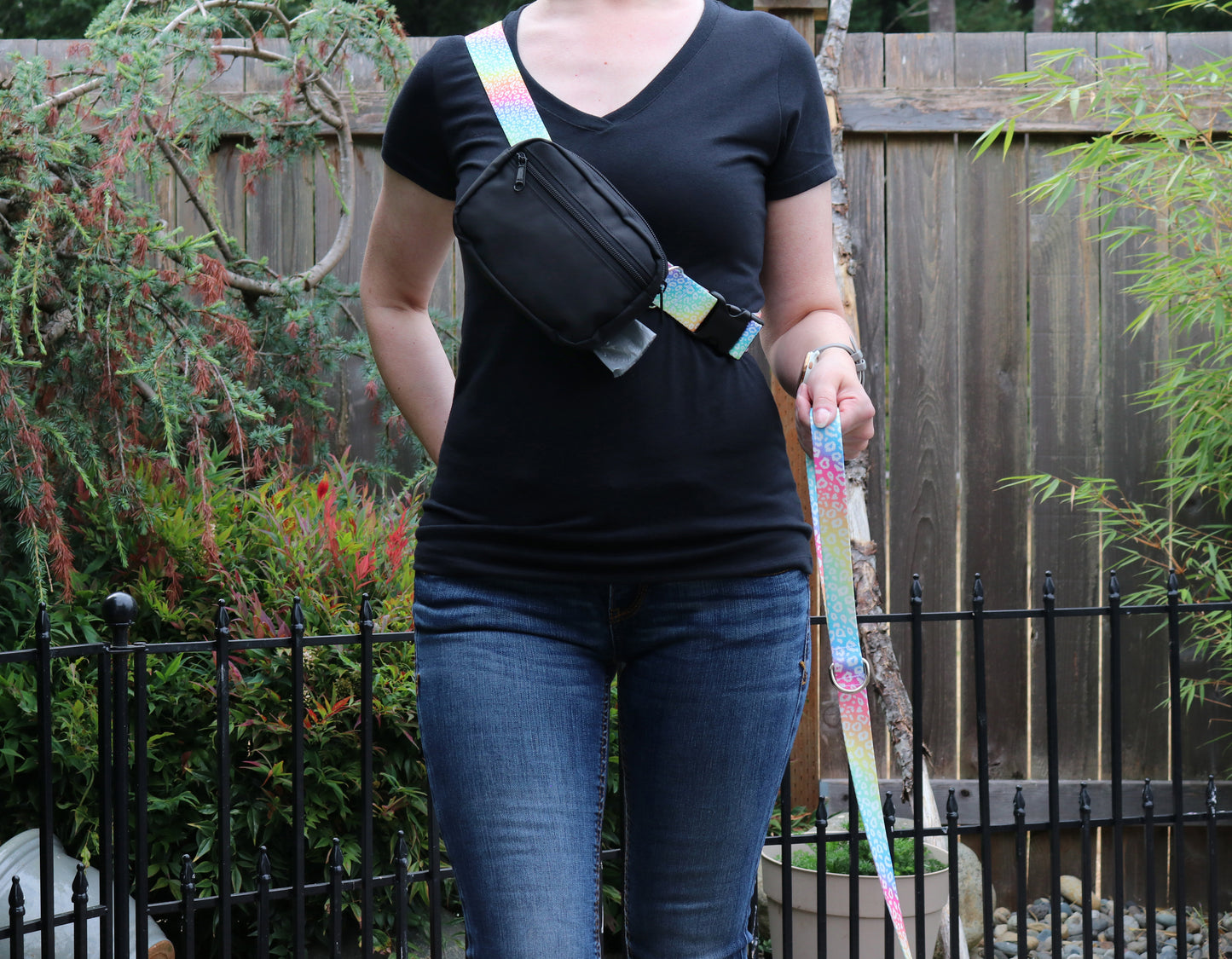 Rainbow Leopard Fanny Pack