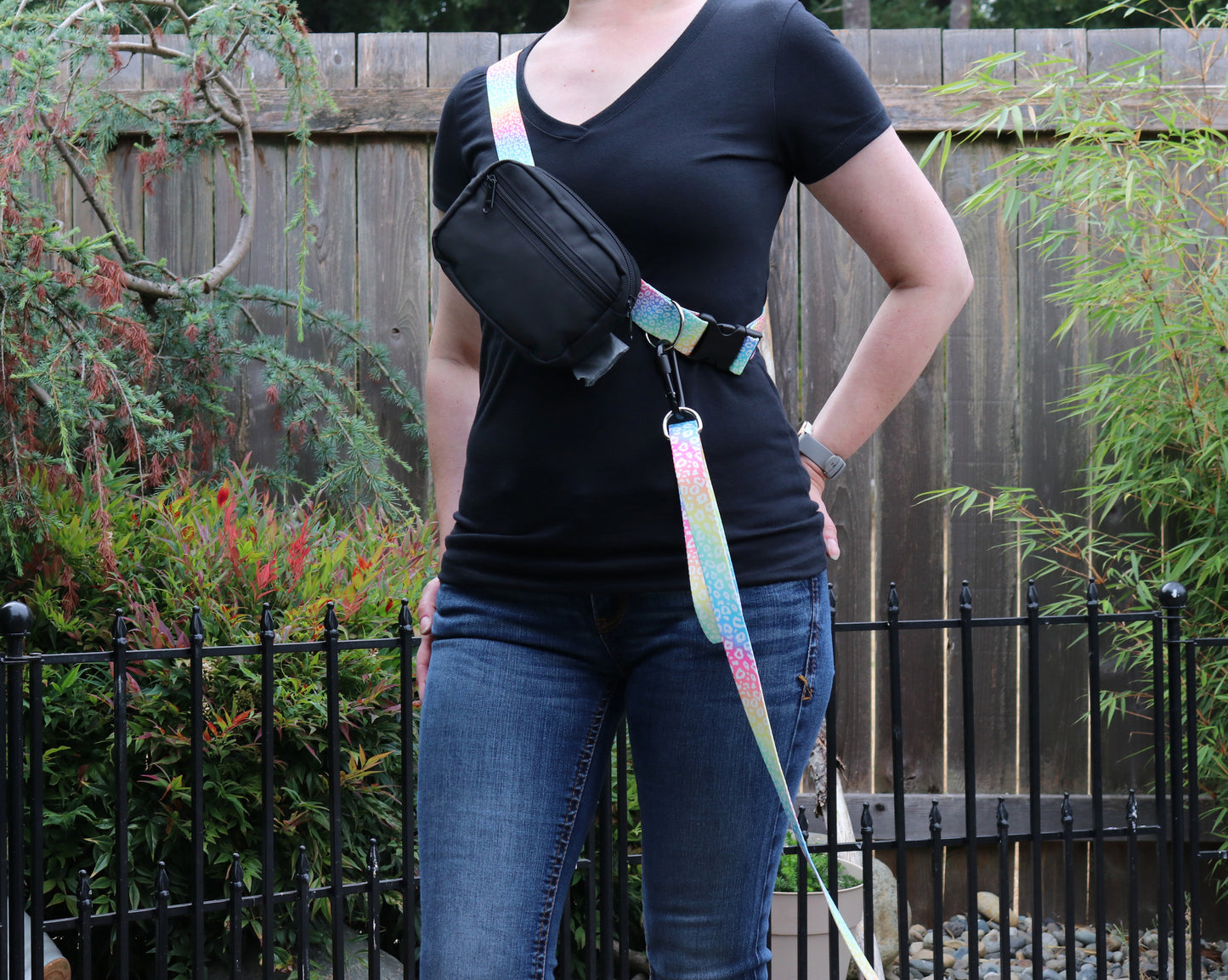 Rainbow Leopard Fanny Pack