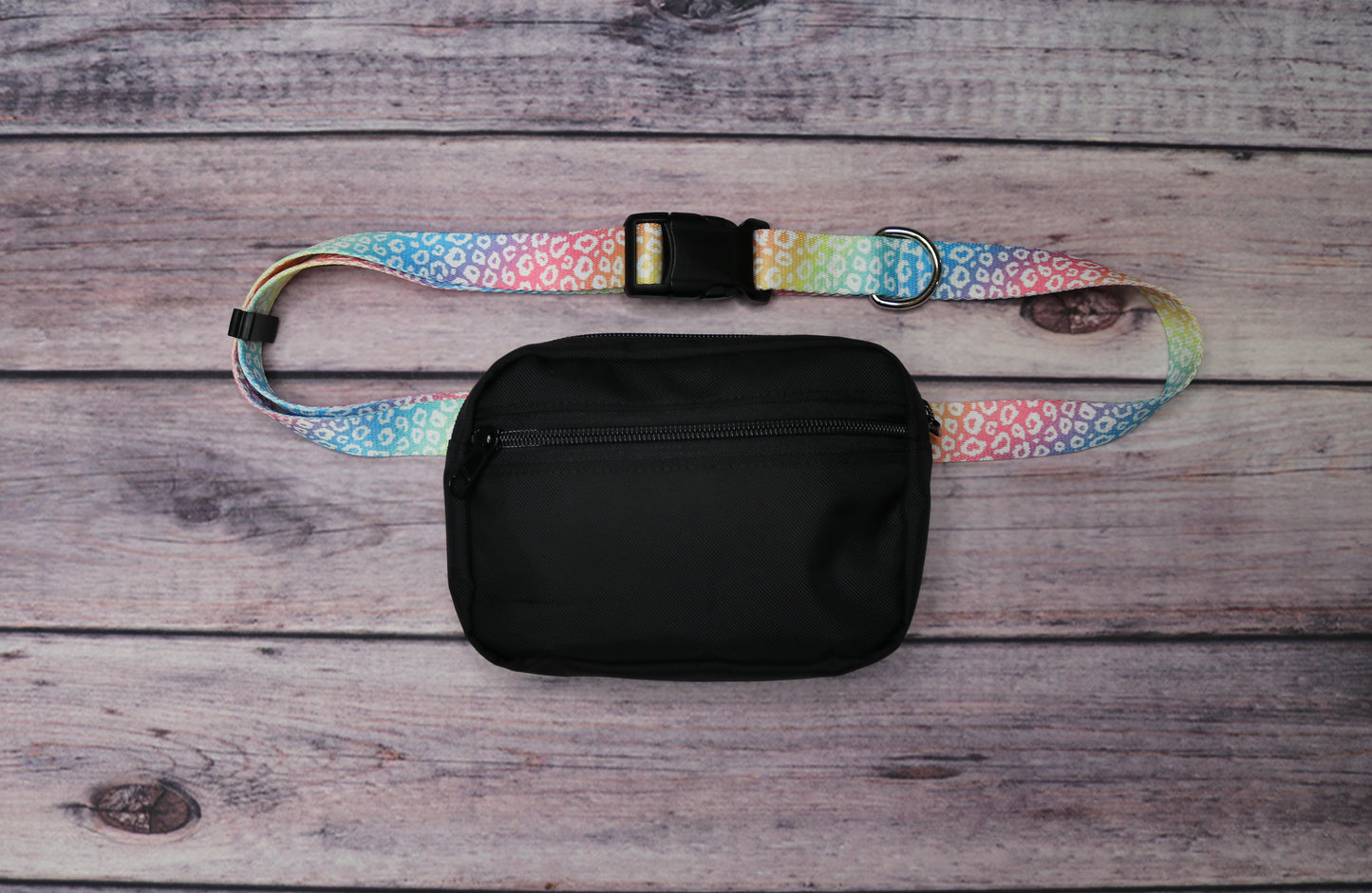 Rainbow Leopard Fanny Pack