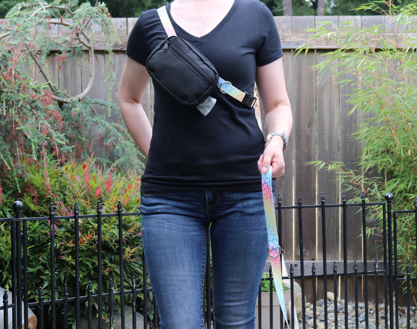 Rainbow Leopard Fanny Pack