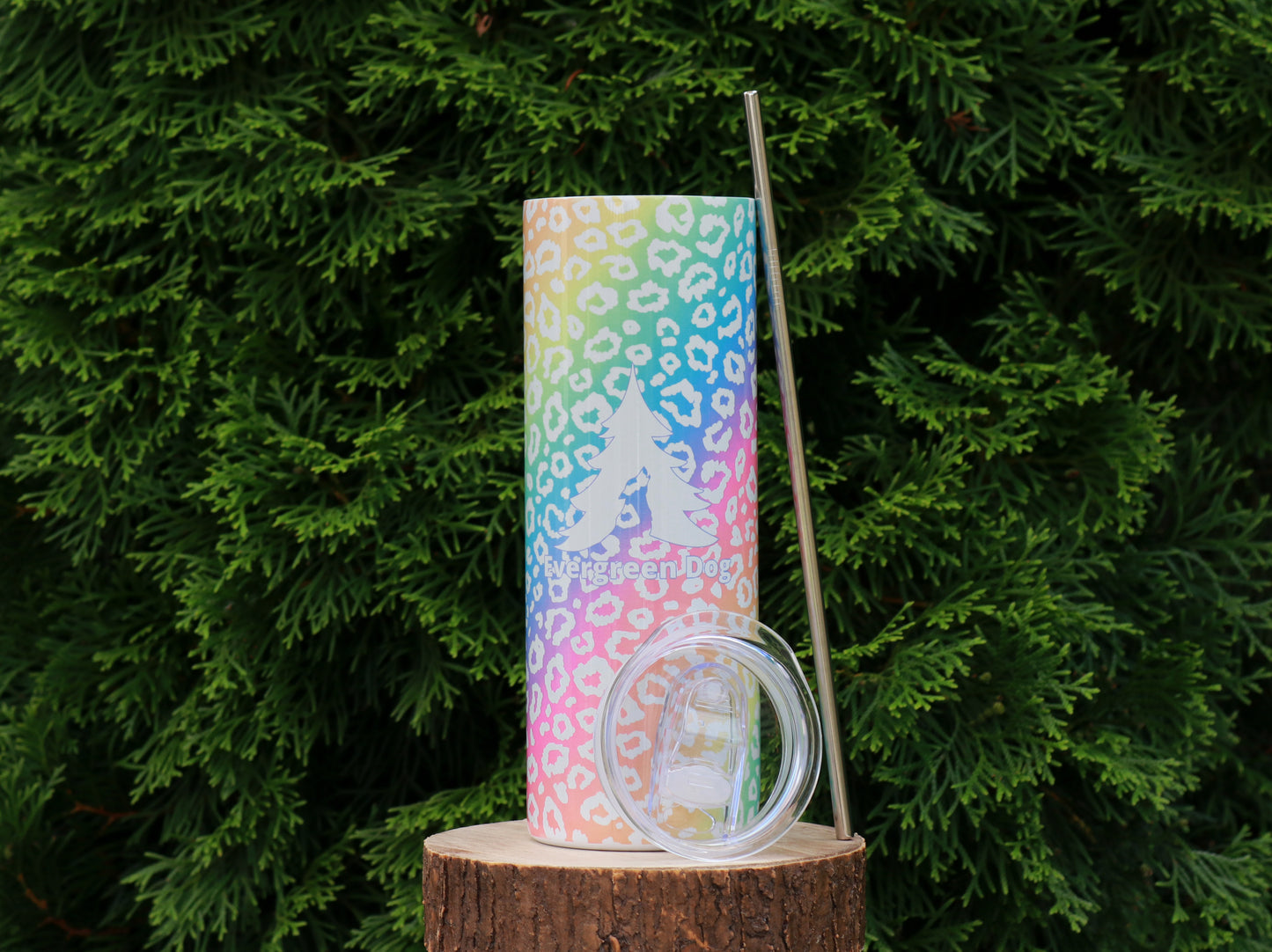Rainbow Leopard 20oz. Tumbler