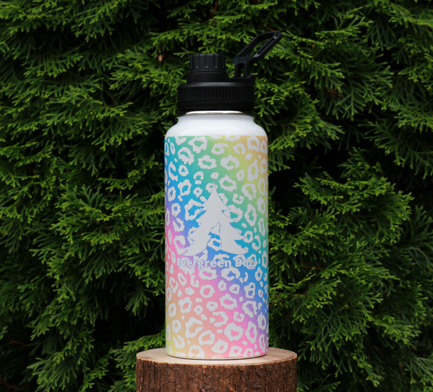 Rainbow Leopard 32oz. Water Bottle
