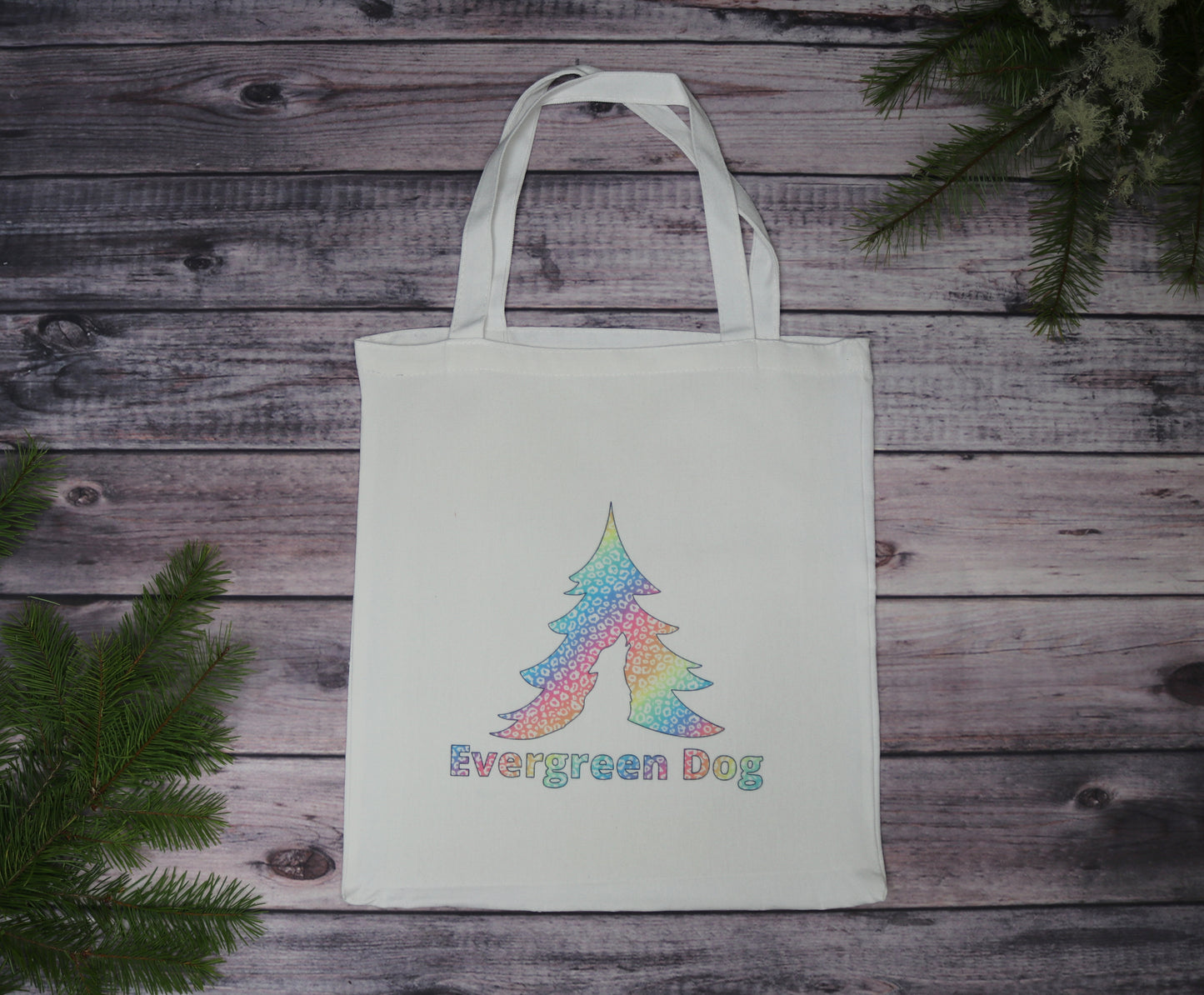 Rainbow Leopard Canvas Totes