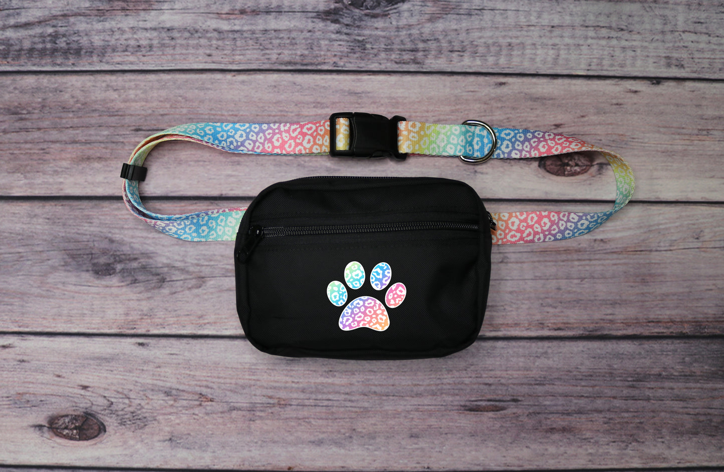 Rainbow Leopard Fanny Pack