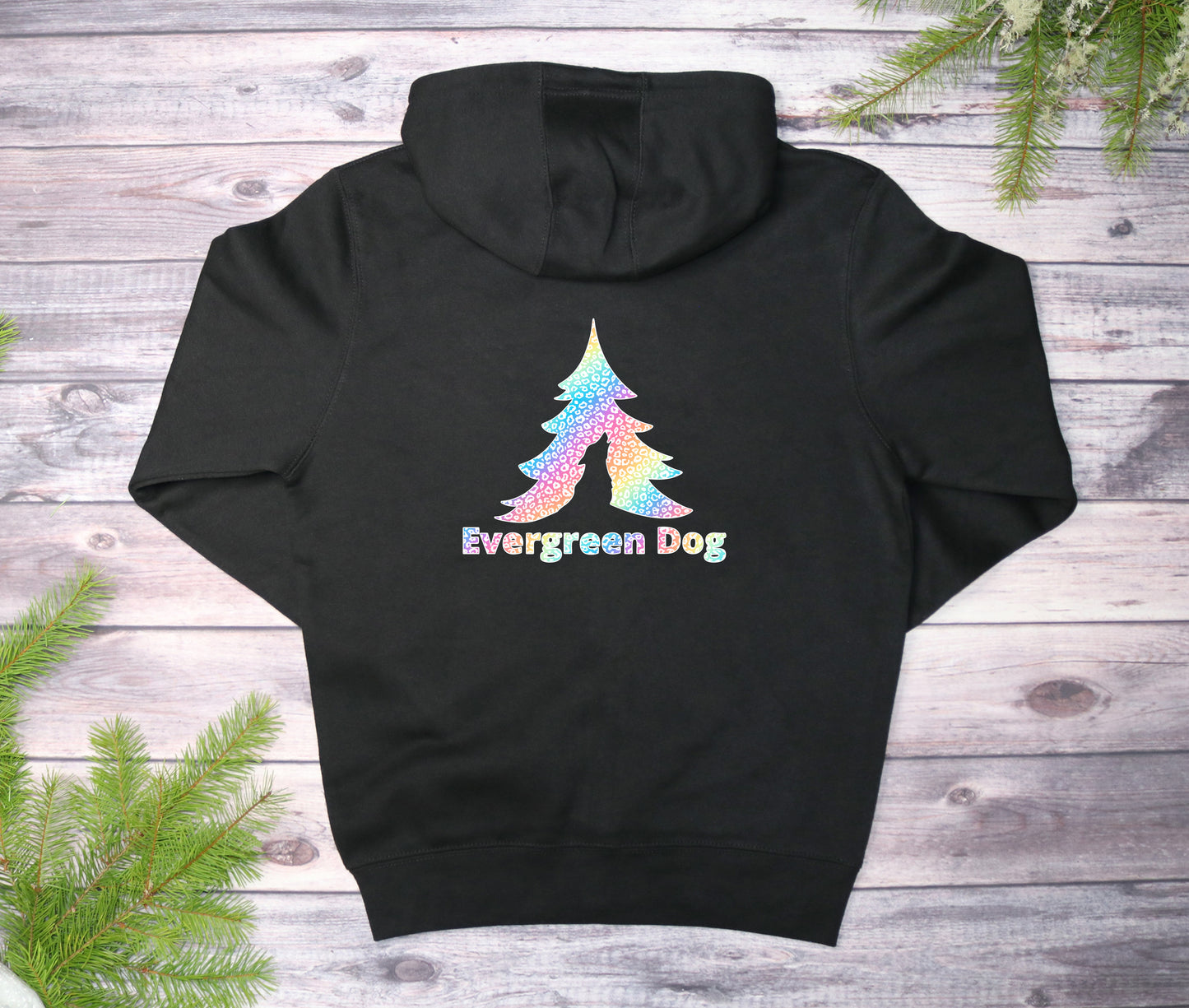 Rainbow Leopard Midweight Zip-Up Hoodie