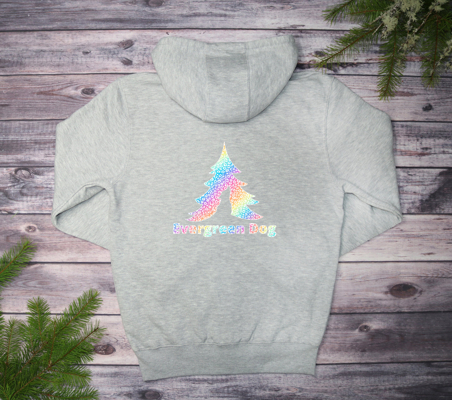 Rainbow Leopard Midweight Zip-Up Hoodie