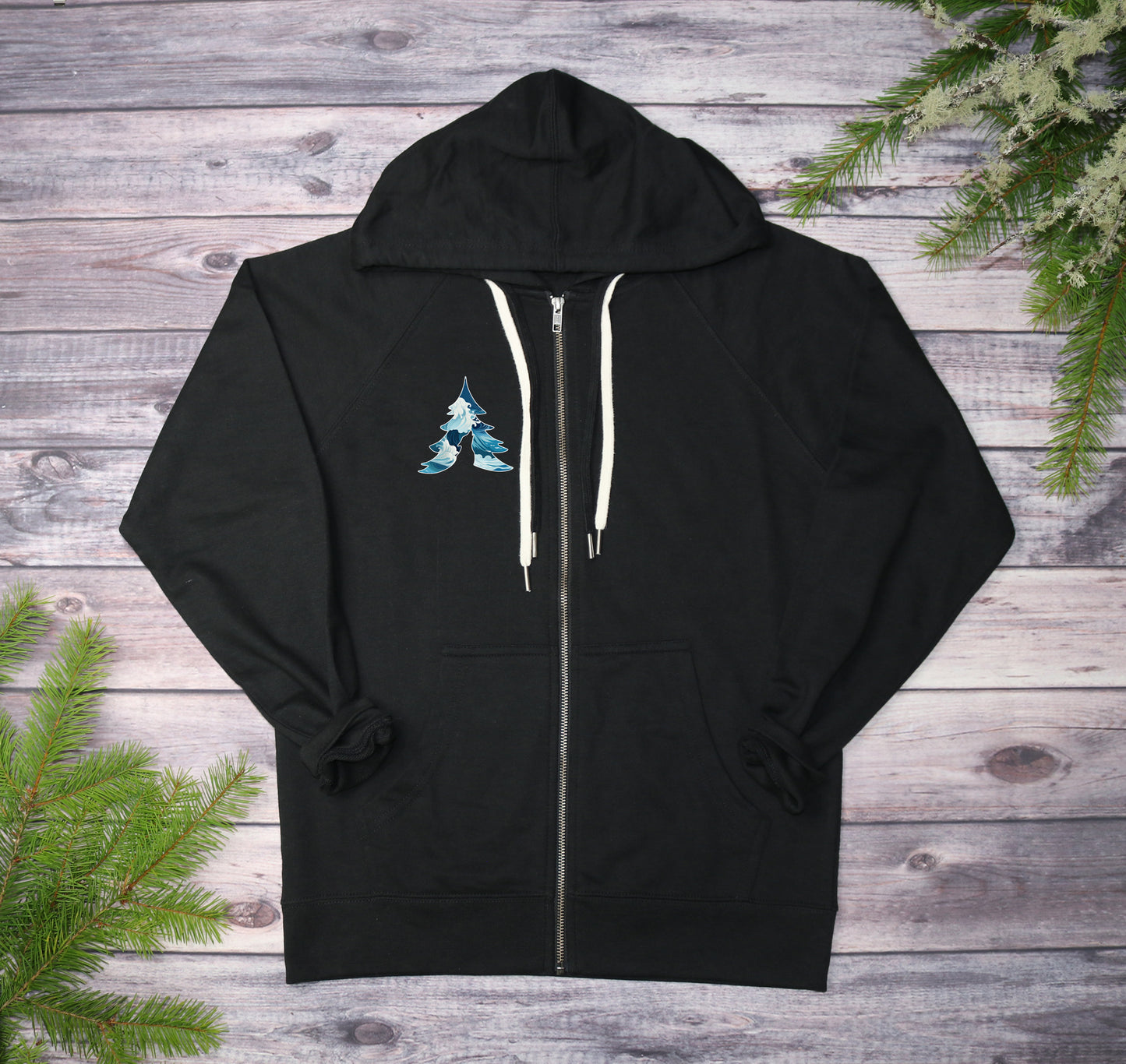 Sublime Waves Lightweight Terry Zip-Up Hoodie