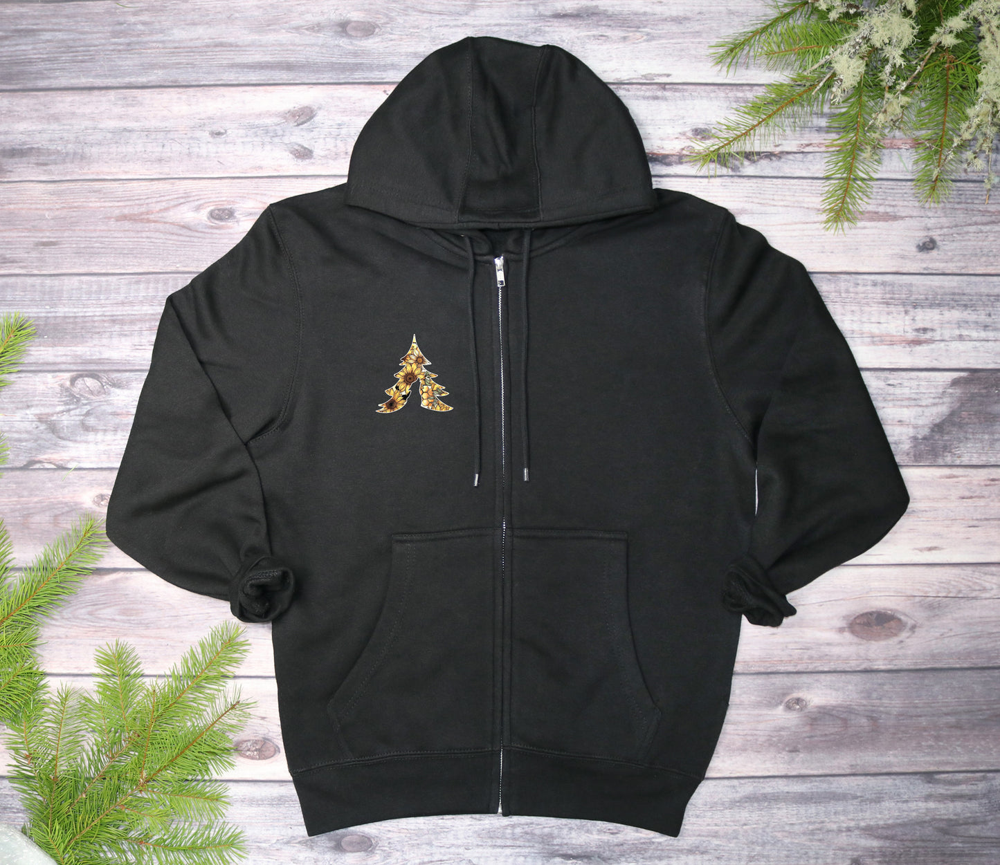 Sunflowers & Honey Midweight Zip-Up Hoodie