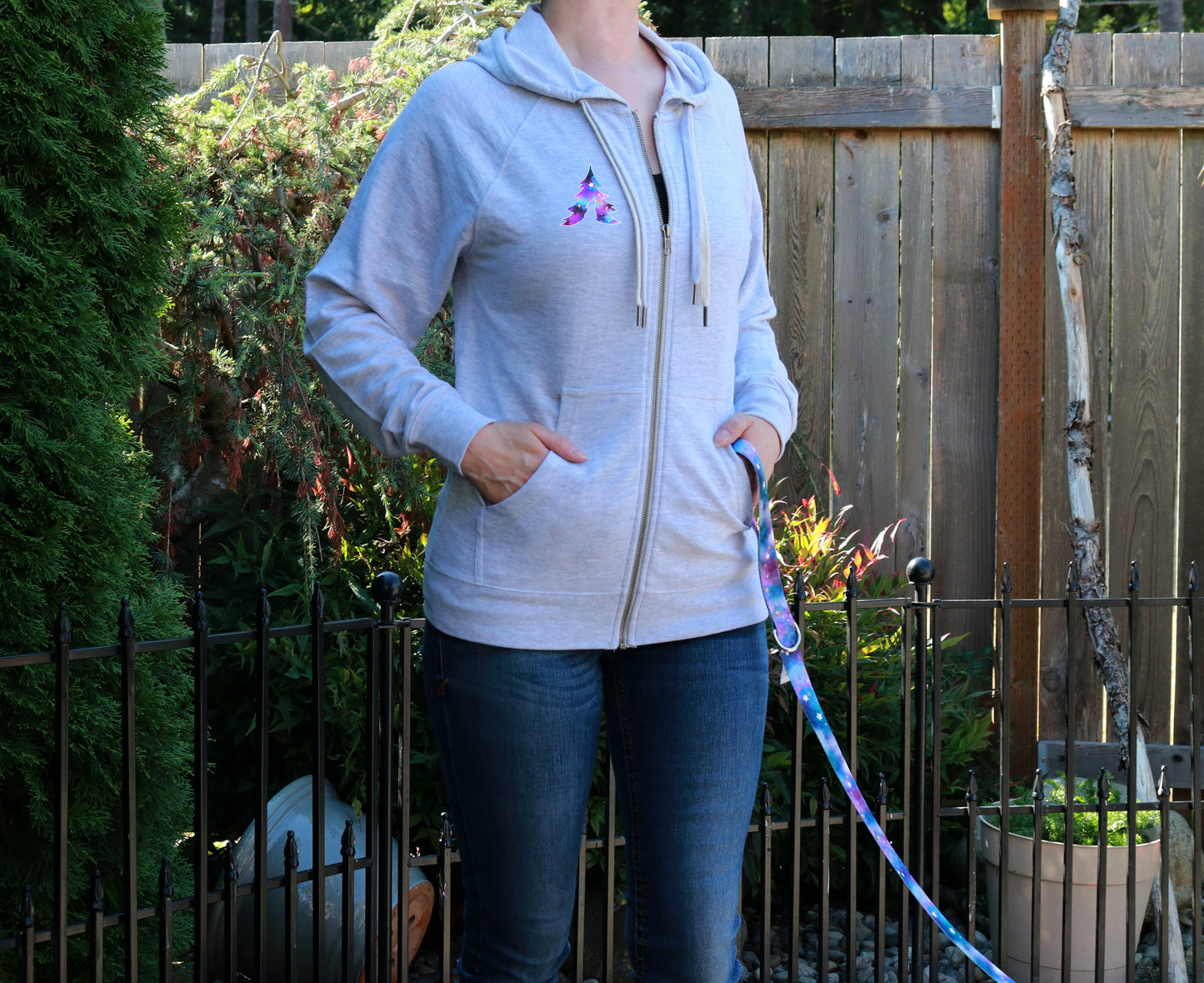 Twilight Galaxy Lightweight Terry Zip-Up Hoodie