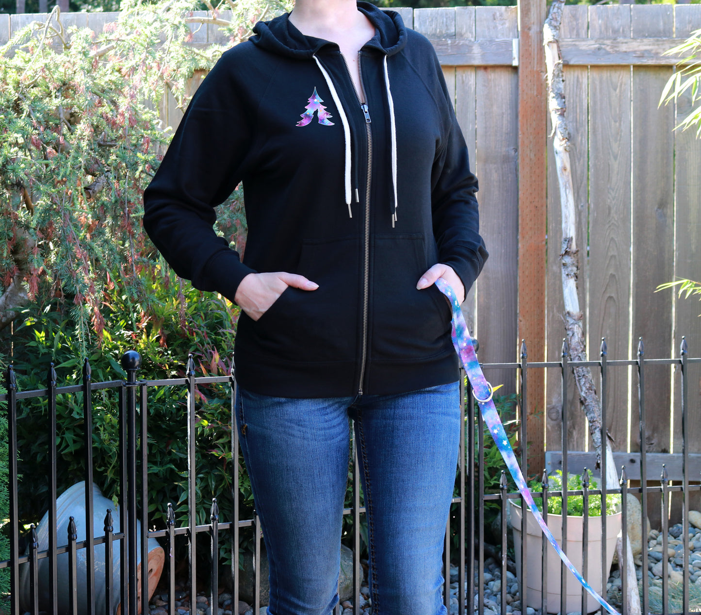 Twilight Galaxy Lightweight Terry Zip-Up Hoodie
