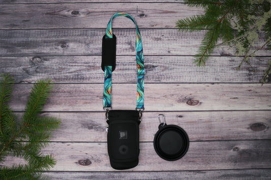 Arctic Cosmos Crossbody Water Bottle Holder in Two Sizes
