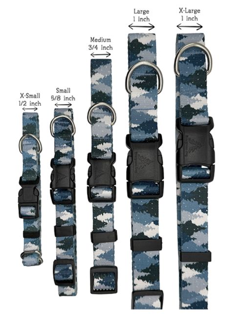 Blue Camo Trees Collar