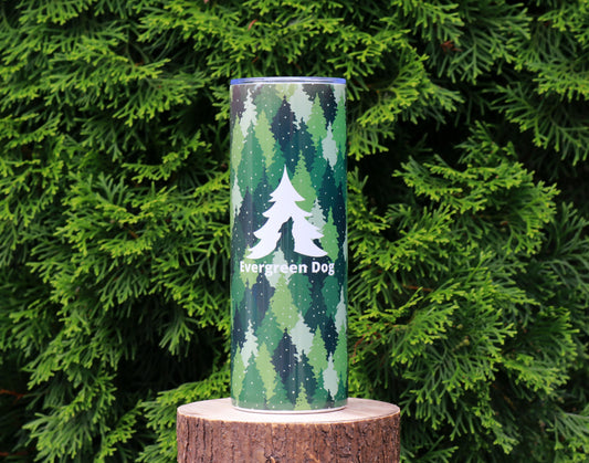 Green Camo Trees 20oz. Tumbler