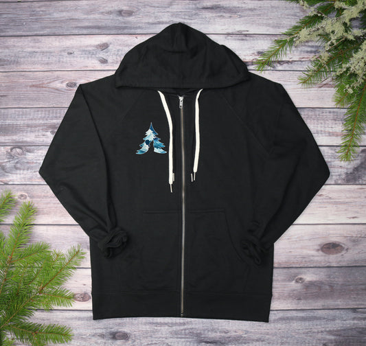 Sublime Waves Lightweight Terry Zip-Up Hoodie